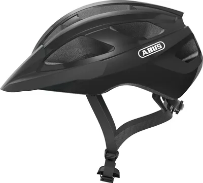 Produktbild von ABUS Rennradhelm Macator - sportiver Fahrradhelm für Einsteiger - auch für Zopfträger/-innen - für Damen und Herren - Schwarz Glänzend, Größe L?