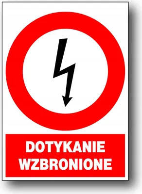 Obrázek produktu pro DOTÝKAT SE ZAKÁZÁNO - značka 148x210 Výstražná značka pro elektrickou bezpečnost z PVC