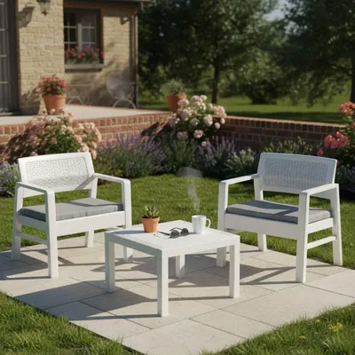 Immagine prodotto di Floritan - set Salotto da Esterno, Bianco, 2 Posti  Italy