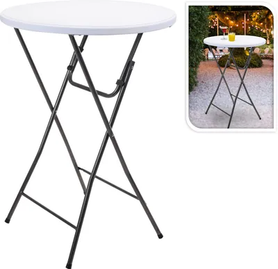 Produktbild von gartentisch 80 x 110 cm Stahl weiß/anthrazit