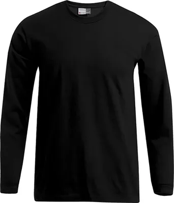 Produktbild von Premium Langarmshirt Plus Size Herren, 5XL, Schwarz