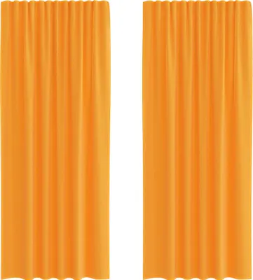 Image de Rideaux en voile avec boucles 2 pcs orange 140x225 cm
