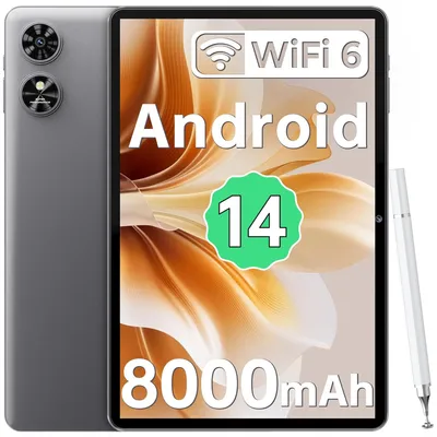 Immagine prodotto di OUKITEL OT6 Tablet WiFi - Batteria da 8000 mAh 12 GB + 64 GB/1 TB TF Android 13 Tablet 10,1 pollici WiFi 6 Tablet BT5.0 Widevine L1/Google Protezione per gli occhi, grigio