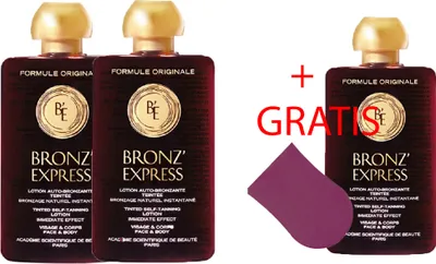 Produktbild von Academie Bronz Express Aktion Set - SUPERSALE  2er Set Bronz Express Lotion kaufen , 1x Bronz Express 100ml GRATIS + 1 Applikator klein GRATIS dazu
