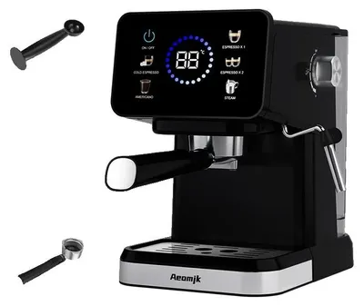 Productafbeelding van Espressomachine, bediening via touchscreen, stoompijp, zwart