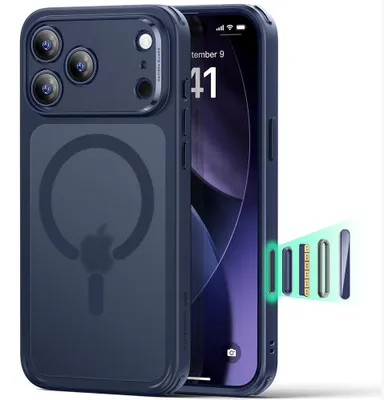 Obrázek produktu pro ESR – Classic Hybrid HaloLock ochranné pouzdro pro iPhone 17 Pro – matná modrá