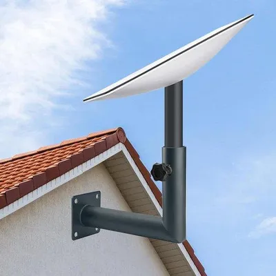 Produktbild von Starlink-Satellitenschüssel-Halter für Wand - Vertikale Wandhalter für lange Wände - Kompatibel mit Starlink Dishy V2