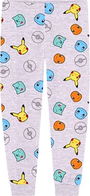 Obrázek produktu pro Dětské pyžamo Pokémon Pikachu pro chlapce a dívky, barva: šedá, velikost: 110–116