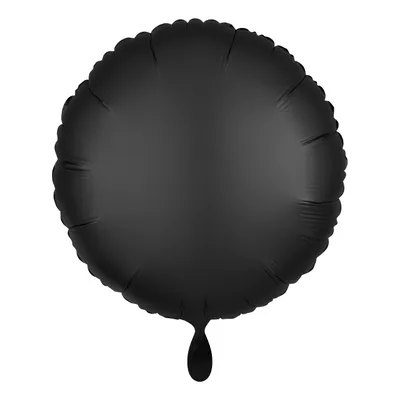 Zdjęcie produktu dla Balon foliowy okrągły satynowy czarny 45cm
