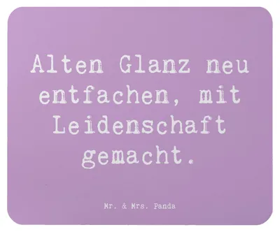 Produktbild von Mr. & Mrs. Panda Mousepad Spruch Polsterin Glanz - Lavendeltraum - Geschenk, Möbel Restaurieren, Möbelrestaurierung, Handwerkskunst, Beruf, Polsterarbeiten, Mouse Pad