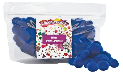 Image de Colorations - Pompons bleus, 100 pièces.