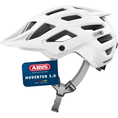 Produktbild von ABUS MTB-Helm Moventor 2.0 - komfortabler Fahrradhelm fürs Gelände - All-Mountain-Helm - für Damen und Herren - Weiß, M