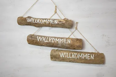 Produktbild von Türschild Willkommen Holz Maritim Landhausstil
