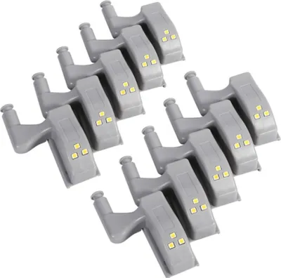 Produktbild von 10 Stück LED-Scharnierleuchten für Schränke, Schränke, Küchen, Zuhause (kaltweiß)