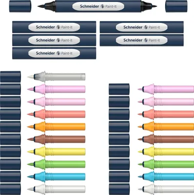 Image de Schneider ML04010903 Schneider Paint-It 040 27 pièces Brush-Pens couleurs assorties