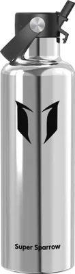 Produktbild von Sparrow Trinkflasche Edelstahl 1L FlipFlow Thermosflasche mit Strohhalm