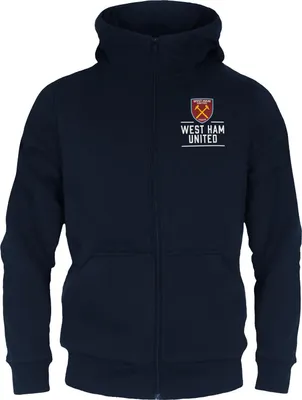 Produktbild von West Ham United FC - Hoodie mit durchgehendem Reißverschluss für Jungen GF648 (134) (Schwarz)