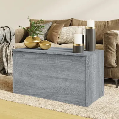 Produktbild von The Living Store Aufbewahrungstruhe Grau Sonoma 84x42x46 cm Holzwerkstoff