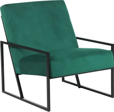 Obrázek produktu pro BELIANI Křeslo Zelený samet 83 x 69 x 83 cm Opěradlo Područka Černý kovový rám Moderní glamour obývací pokoj