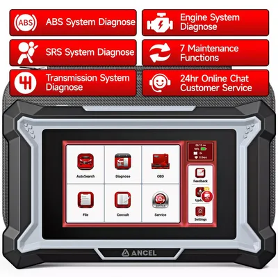 Obrázek produktu pro OBD2 čtečka – Diagnostický nástroj pro automobily – Čtečka chybových kódů – Diagnostický skener – Autodiagnostika – 9 funkcí resetování