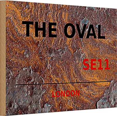 Produktbild von Holzschild London 30x20cm The Oval SE11 Rost