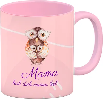 Produktbild von Mama hab dich immer lieb Kaffeebecher Rosa Besonders geeignet als Geschenk zum