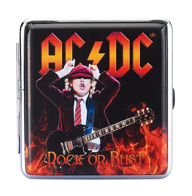 Produktbild von ZIGARETTENETUI "AC/DC" für 20 Zigaretten aus Metall Leder Glanz Zigarettenbox Zigarettendose Box Dose Hardcase Etui Case 81 (Motiv-3)