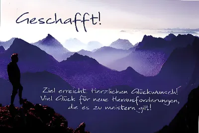 Produktbild von Cartolini Klappkarte mit Sprüchen 008 Geschafft