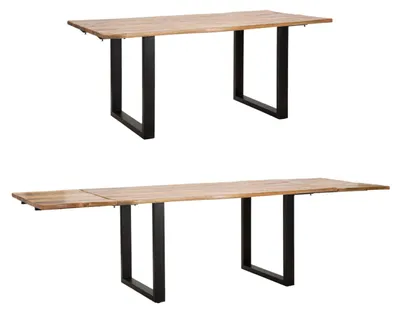 Produktbild von FURNLUX Esstisch Kante Braun 180cm / Hauptfarbe: Braun / Abmessungen: 180 x 77 x 90 cm