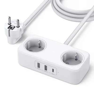 Produktbild von UGREEN DigiNest Life 2-fach Steckdosenleiste inkl. USB-A