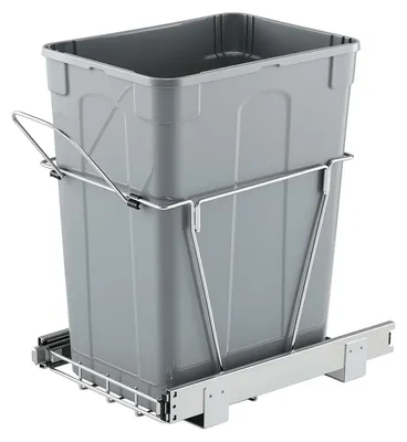 Immagine prodotto di VEVOR pattumiera estraibile da 35 Qt per armadi da cucina, pattumiera da incasso, con robusto sistema di scorrimento in metallo a estrazione totale e maniglia per lavello.