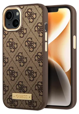 Produktbild von Guess Guhmp14Su4Gprw Iphone 14 6,1"" Brązowy/Braun Hartschale 4G Logo Platte Magsafe