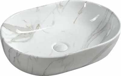 Immagine prodotto di Sapho Dalma - Lavabo da appoggio, 590x420 mm, senza foro per miscelatore, carrara MM417