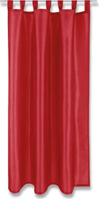 A red curtain hanging vertically.