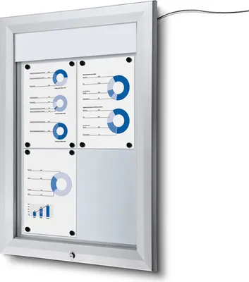 Produktbild von Showdown Displays Schaukasten Premium für Außen - 4x DIN A4 - LED