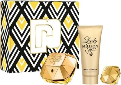 Zdjęcie produktu dla Paco Rabanne Lady Million Eau De Perfume Spray 80ml Zestaw 3 sztuk