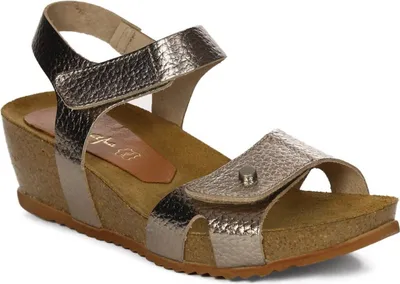 Produktbild von Goldene Leder Keilsandalen mit Klettverschluss Keilhöhe 5,5 cm L475125000