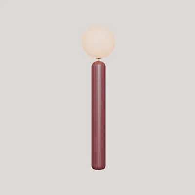 Produktbild von LED Stehleuchte außen Akku dimmbar Metall 153 cm hoch IP54 Bordeaux Weiß Kugel Schirm rund 700 lm Modern