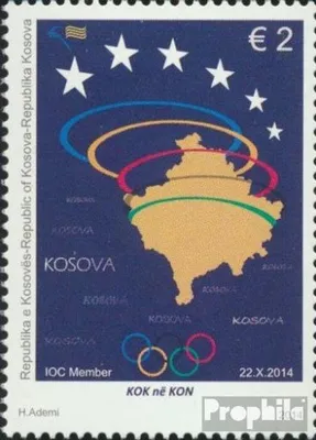 Produktbild von Briefmarken Kosovo 2014 Mi 299 (kompl.Ausg.) postfrisch Olympische Komitee