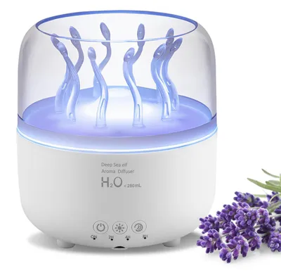 Image de Humidificateur de 280 ml avec 7 couleurs de lumière et télécommande
