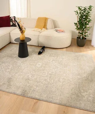 Productafbeelding van Unyqoos® Vintage-tapijt Classic Bernard – Groen, 120 x 170 cm, zacht polyester, gemakkelijk te onderhouden, kleurvast