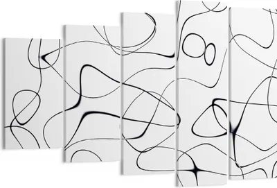 Produktbild von Bild auf Leinwand - Leinwandbild - 5 Teile - Linie nichts Muster - 150x100cm - Wand Bild - Wanddeko - Wandbilder - Leinwanddruck - Bilder - Wanddekoration - Leinwand bilder - Wandbild - EG150x100-5054