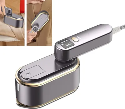 Produktbild von Tragbarer Dampfglätter 2-in-1, 3 Dampfstufen, 150 ml, schnelles Aufheizen, LCD Display, Reisebügeleisen