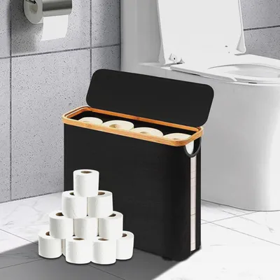 Produktbild von Toilettenpapier Aufbewahrung | Toilettenpapier Organizer Für Badezimmer | Wasserdichter Korb für Schubladen Tisch Ecke Handtuch Wand Wohnheim Haushalt Wäscherei WC