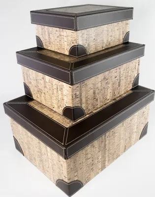 Produktbild von 3 er Set Edel Geschenkboxen , Aufbewahrungsbox, Schachtel mit Deckel