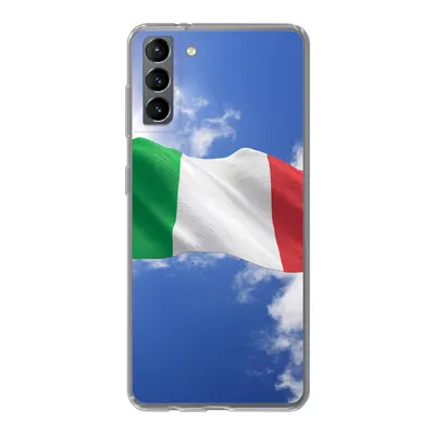 Produktbild von MuchoWow® Handyhülle Schutzhülle Hülle für Samsung Galaxy S21 Plus Die Flagge Italiens weht am Himmel Silikon Softcase Handy Hülle - Handy-Tasche