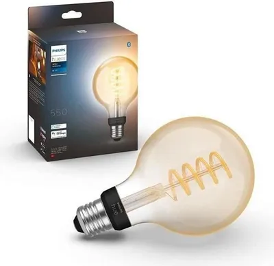 Image de Ampoule LED Connectée Philips Hue White Ambiance, E27 Filament G93 Globe, Bluetooth, Compatible Alexa, Google Assistant et Apple Homekit