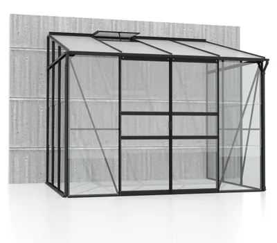 Immagine prodotto di Serra addossata Vitavia "Osiris 5200" nero 5,2 m² Vetro di sicurezza temperato da 3 mm, HKP da 6 mm