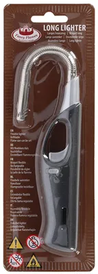 Produktbild von Esschert Design Stabfeuerzeug Schwarz mit flexibler Lanze & Arrettiertaste