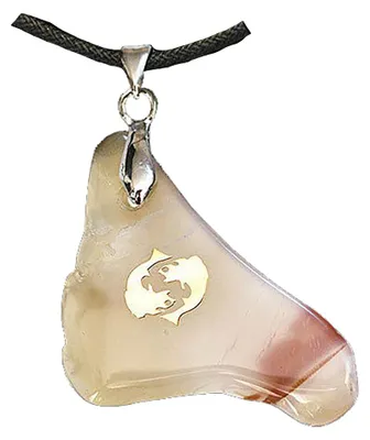 Produktbild von Achat-Sternzeichen Fische Anhänger Schmuck Höhe zwischen 3,5 und 5cm